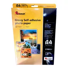 Papel Fotográfico Adhesivo Glossy 135gsm A4 X 50 Hojas 