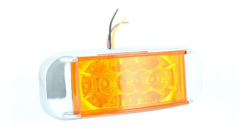 Plafon 16 Led Rectangular Con Estrobo Bisel Crom 12-24v F1 Foto 6