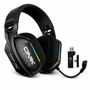 Headset Onikuma Gt808 Gamer Sem Fio, Bluetooth 5.3 Com Microfone E Rgb Para Ps5, Xbox, Pc E Celular Preto