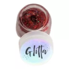 Glitter En Gel Red Easy Glitta Maquillaje Brillo Rojo