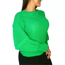 Blusa Frio Feminina Grossa Tricot Trico Moda Outono Inverno