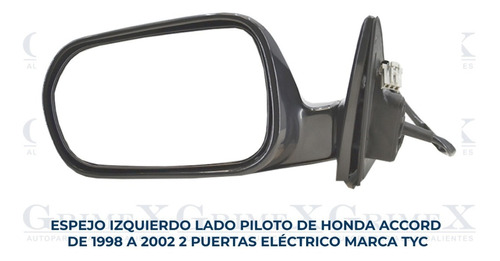 Espejo Accord Coupe 1998-1999-2000-2001-2002 Electrico Ore Foto 2