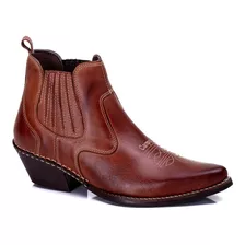 Botina Texana Country Masculina Couro 40 Tw