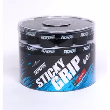 Grip Topspin Overgrip Sticky 0,6 Mm - 60 Unidades (preto)