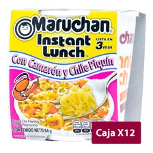 Maruchan Instant Lunch Camarón Chile Piquín 12 Unidades