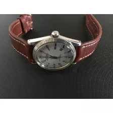 Reloj Tudor '70 Romanos Banda De Cuero Impecable Sin Detalle