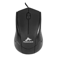 Mouse Simples Com Fio Monocron Mn232 Preto 1.000dpi