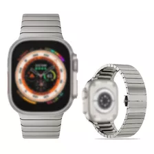 Pulseira Aço Titanium Para Apple Watch 49mm 45 44 42mm