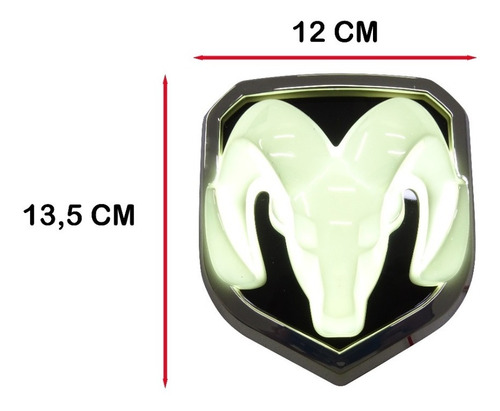 Logo Emblema Led Cromado Mscara Dodge Ram 2013-2018  Foto 2