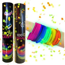 X 50 Pulseras Neon Luminosa Química Luz Cotillon Pulsera