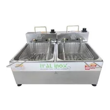 Fritadeira Elétrica Profissional 10 Litros 2 Cubas Ital Inox