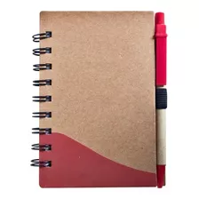 Agenda Ecologica #17 Con Esfero Color Rojo