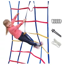 Cateam Red De Escalada Para Niños Accesorios Ninja Slackline