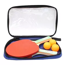 Set De 2 Paletas Y 3 Pelotas Ping Pong Para Recreación