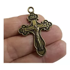 20 Crucifixos De Metal 4,5cm Para Montar Terços E Bijuterias