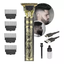 Máquina De Cortar Cabelo Fazer Barba Acabamento Dragão Cor Dourado-escuro 110v/220v