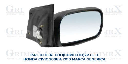 Espejo Honda Civic 2006-06-2007-2008-2009-2010-10 Ore Foto 10