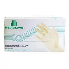 Mediglove Guantes De Látex Para Examinar Talle L X 100u Color Crema