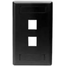 Hubbell Ifp12bk Wallplate Faceplate P/2 Jacks Keystone Negro