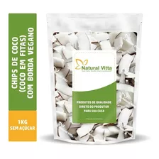Lascas De Coco Chips Sem Açúcar Super Crocante - 1kg