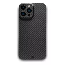 Para iPhone 14 Pro Capa Carbono Kevlar Fina Premium Luxo 6.1