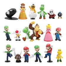 Super Mario Bross, Luigi, Yoshi, Juguetes Niños 18 Piezas
