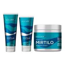 Kit Mirtilo Shampoo 240ml Condicionador 200ml Máscara 450g