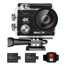 Cámara De Acción Dragon Touch 4k, 16mp, Impermeable, Kit