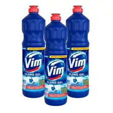 Kit 3 Desinfetantes Vim Multiuso Cloro Gel Original 700ml