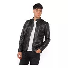 Campera Cuero Napa Hombre Old Bridge Modelo Benthar 