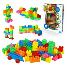 Brinquedo Montar Super Blocos Educativo Criativo 84 Peças Nf