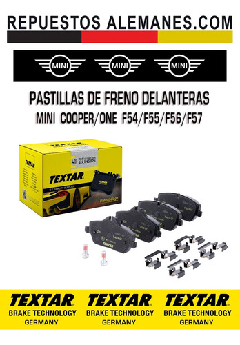 Pastillas Freno Delanteras Mini Cooper / One F54 F55 F56 F57 Foto 3