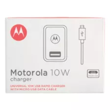 Cargador Ac Motorola Usb 10w Universal Con Cable 