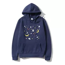 Sudadera Con Capucha Moon Cat Rabbit Con Elogios Por Su Dise