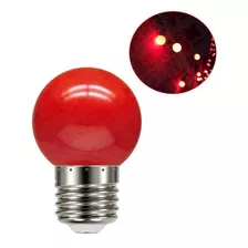 Lâmpada Bolinha Decorativa Vermelho G45 E27 Led 3w 127v Cor Da Luz Vermelha 110v