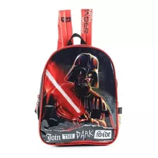 Mochila Star Wars Vader Espalda Chica 12p Jugueterialeon Color Negro/rojo