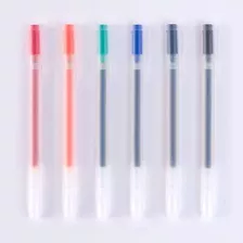 6 Boligrafos Tinta De Gel 6 Colores Punta Extra Fina Muji