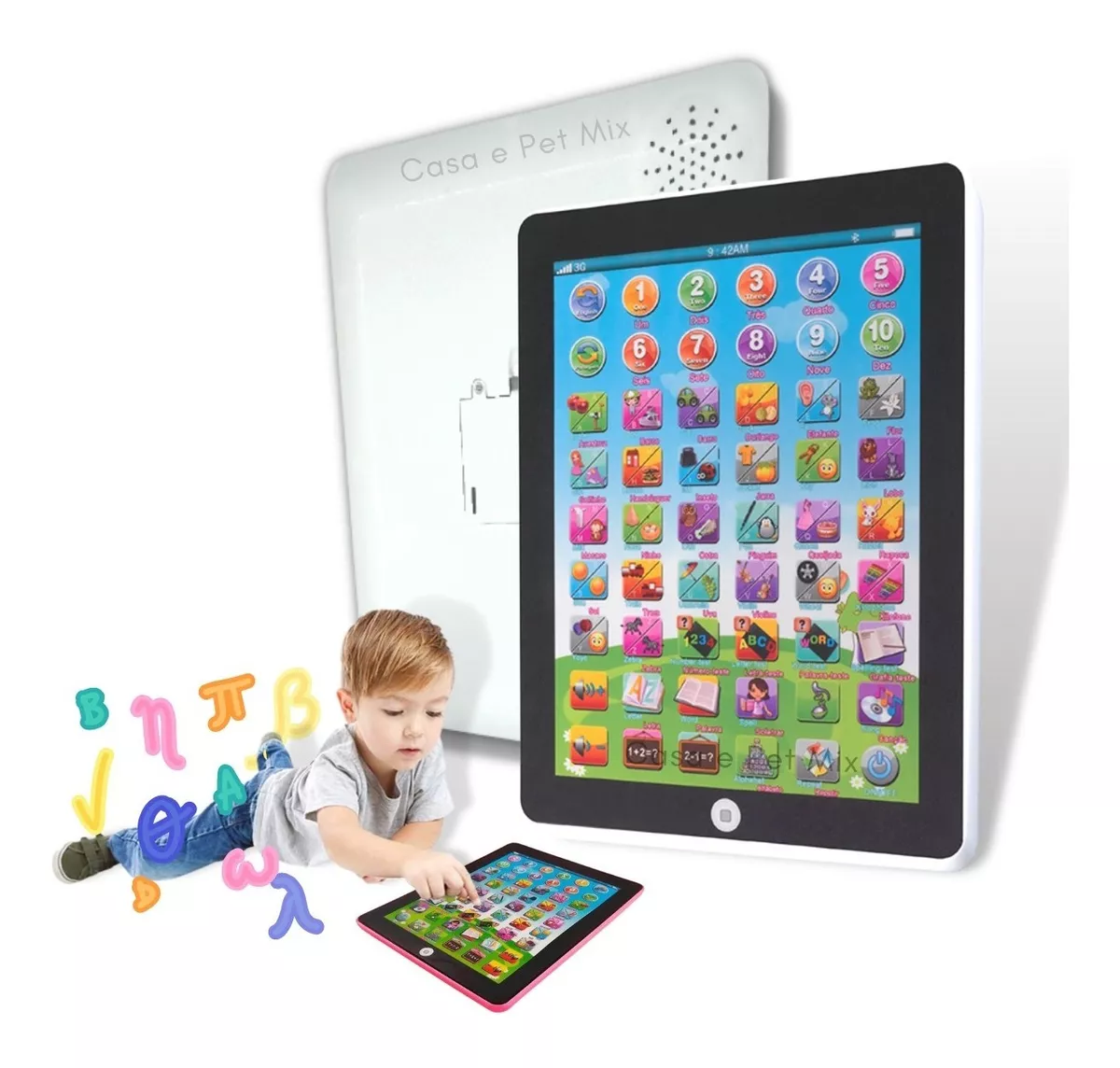 Brinquedo Educacional Bilingue Tablet Infantil Multifunção