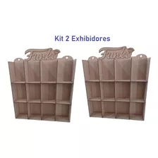 Kit 2 Exhibidores Funko Pop Coleccionador Mdf 12 Espacios 