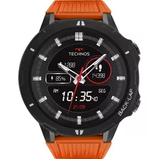 Relógio Smartwatch Technos Masculino Connect Sports Laranja Cor Da Caixa Preto Cor Do Bisel Preto