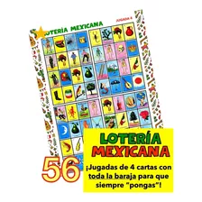 Loteria Mexicana Imprimir. 4 Cartas Siempre Pones. 56 Cartas