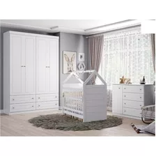 Quarto De Bebê Completo Americano Berço/cômoda/guarda