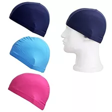 Honbay 3pcs Pure Color Lycra Gorro De Natación Gorro De Nata