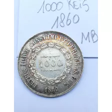 Moeda De Prata 1000 Reis 1860 Mbc-