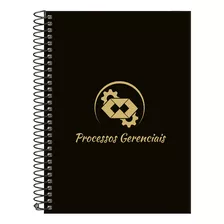 Caderno Colegial Profissões Preto Gold 15 Matérias