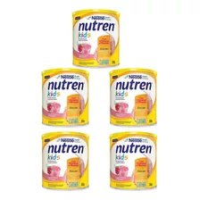 Nutren Kids Fórmula Infantil Nestlé Sabor Morango 350g Kit 5