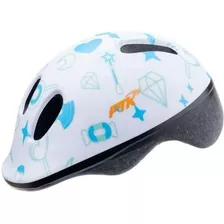 Capacete Bicicleta Iantil Ptk Ajustável Crianças Cor Branco Unicórnio Tamanho 49/53 1a4 Anos