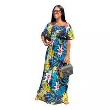 Vestido Longo Feminino Plus Size Gestante Grande Verão 