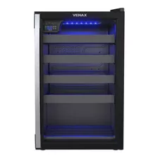 Adega Venax Piubella 100, 24 Garrafas, Preto - 220v