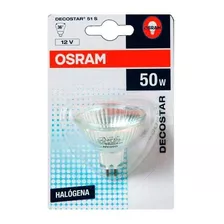 Osram - Lâmpada Halogena Dicroica Mr16 12v 50w 36° Cor Da Luz 3000k